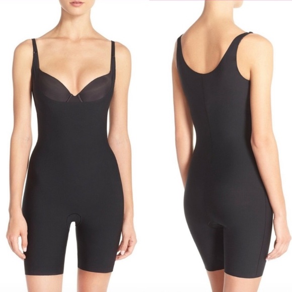 SPANX Other - SPANX Black Thinstincts Open Bust Bodysuit Small